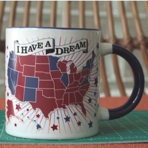 Unemployed Philosophers Guild I Have A Dream Democratic USA Map Mug 3886 Navy
